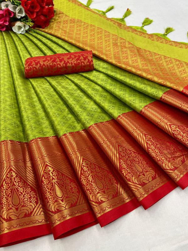 Aab Marvel Fancy Mercerised Copper Silk Saree Collection